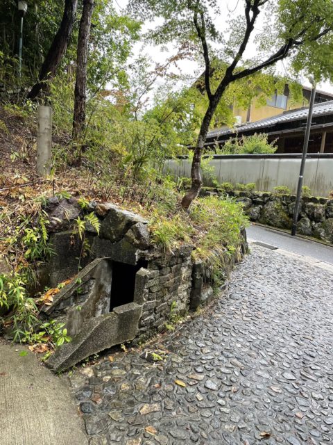 太閤山荘　石垣工事
